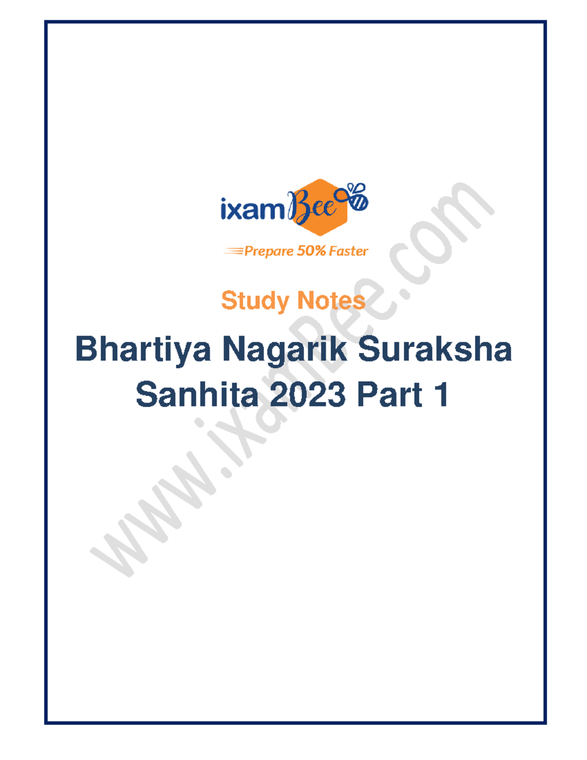 Bharatiya Nagarik Suraksha Sanhita 2023 Study Notes (BNSS Part 1) - Studocu