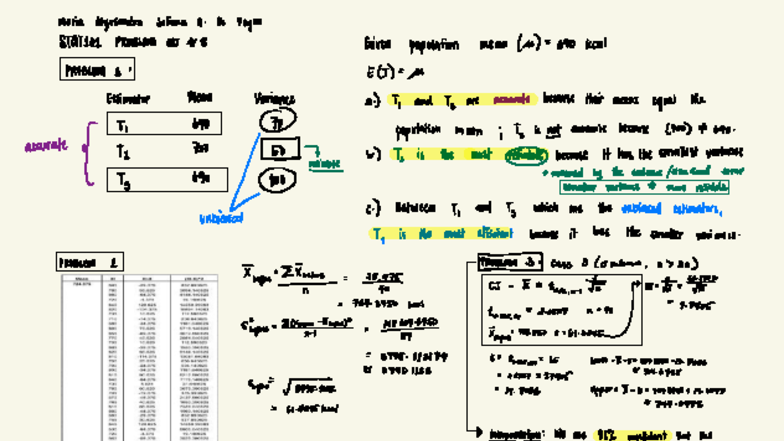 STAT101 - Problem Set 8: Estimating Population Mean Variance - Studocu