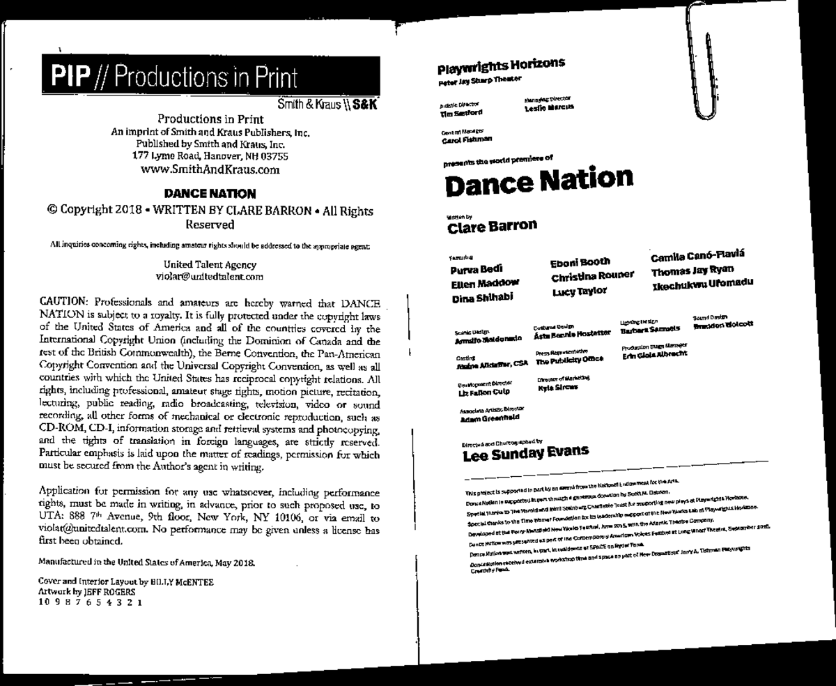 Dance Nation Script - Full Text Analysis and Insights - Studocu