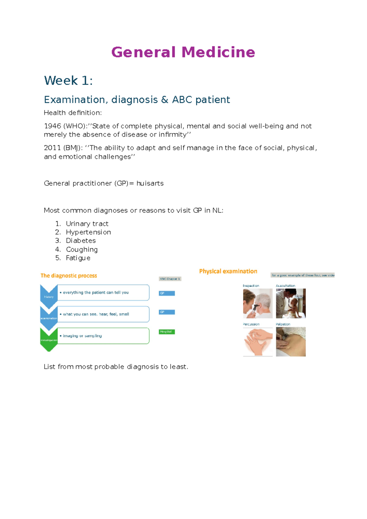 General Medicine Overview: Key Concepts & Common Conditions (Sv GM ...