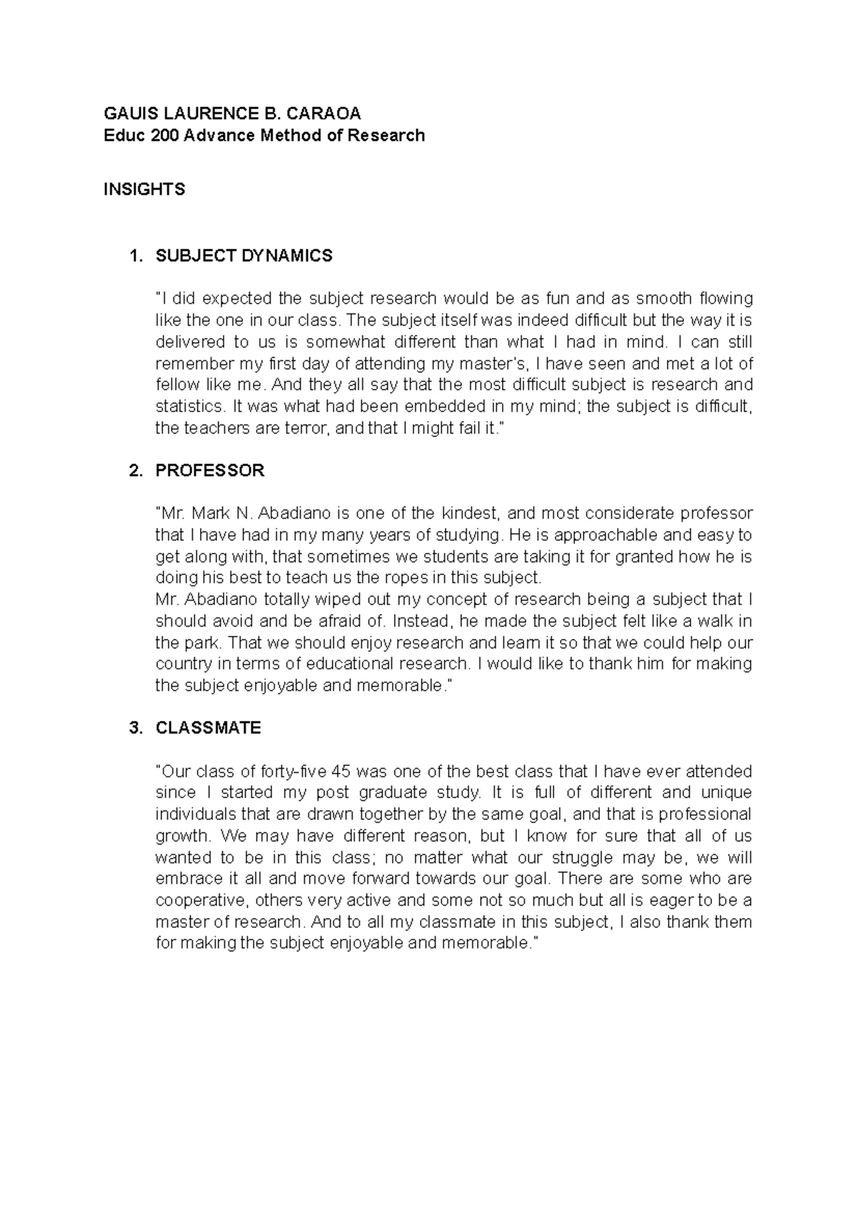 EAPP Q1W4: Understanding and Crafting Thesis Statements - Studocu