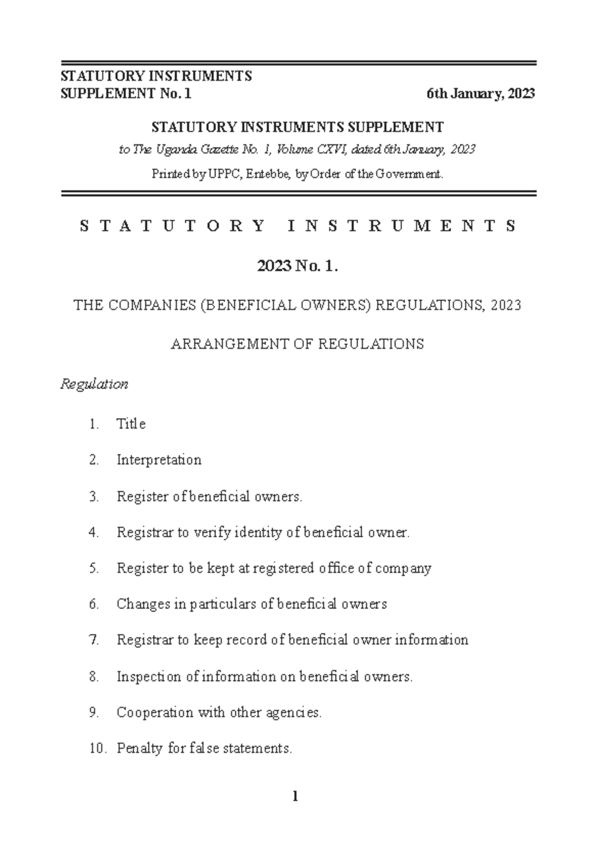 Companies (Beneficial Owners) Regulations 2023 - Statutory Instruments ...