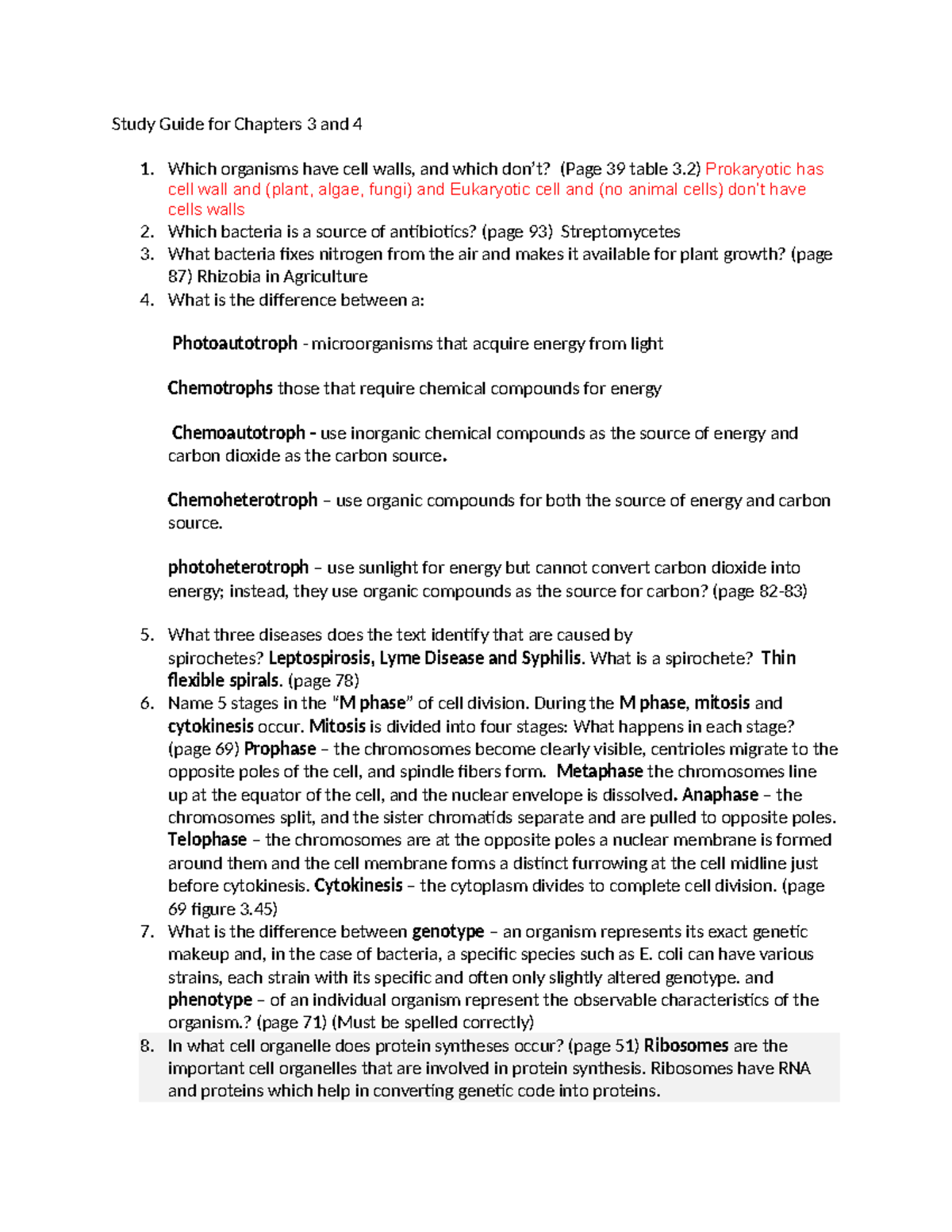 Micro Quiz Ch 3- 4 - Study Guide for Chapters 3 and 4 1. Which ...