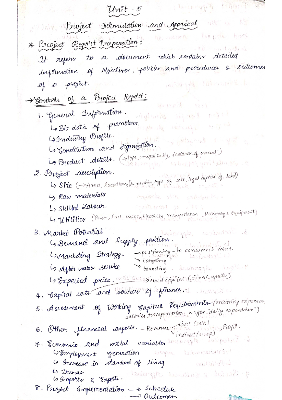 Entrepreneurship Unit-5 Notes - Unit 5 Project Formulation and ...