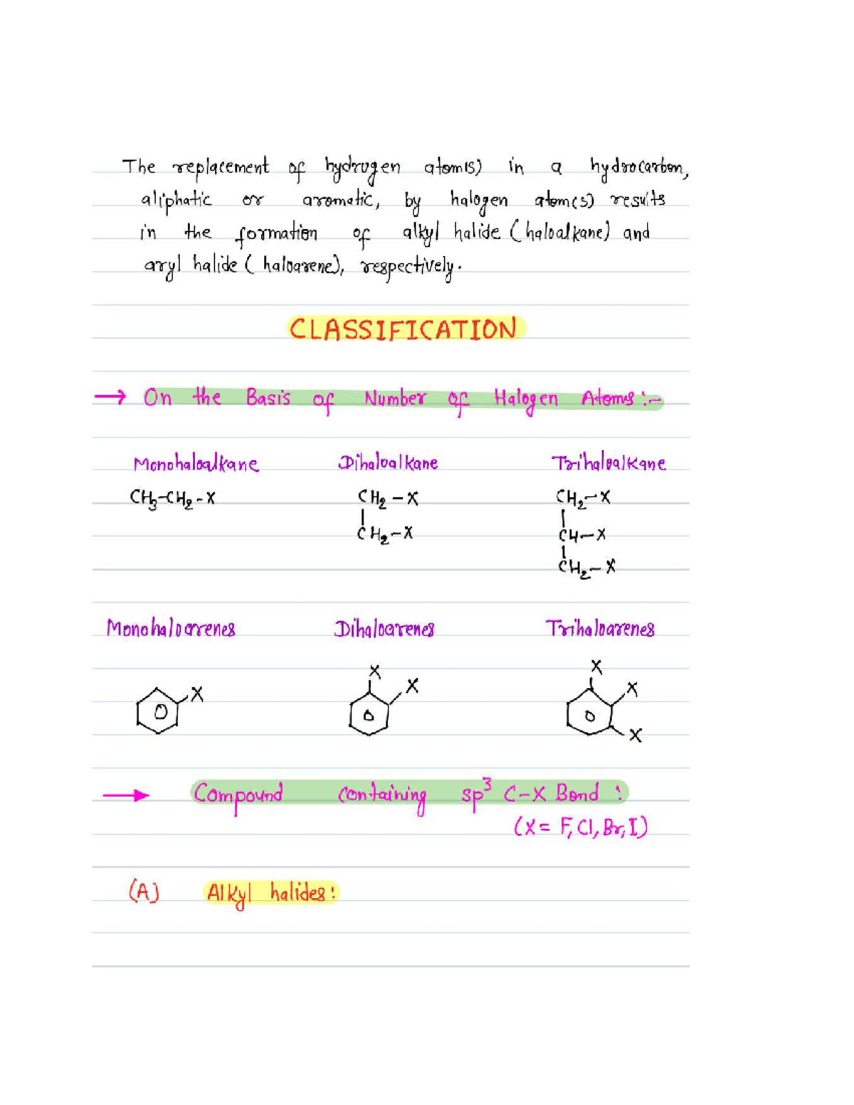 Haloalkane and Haloarene: Classification, Nomenclature, and Reactivity ...