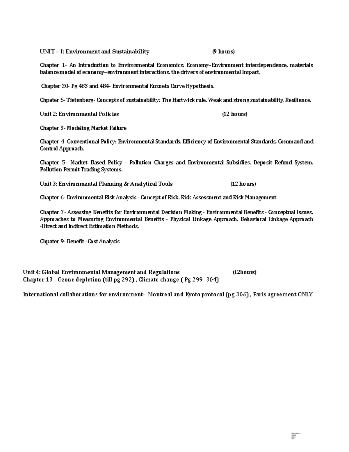 ENV 101: Meeting Minutes on Environmental Economics & Key Concepts ...
