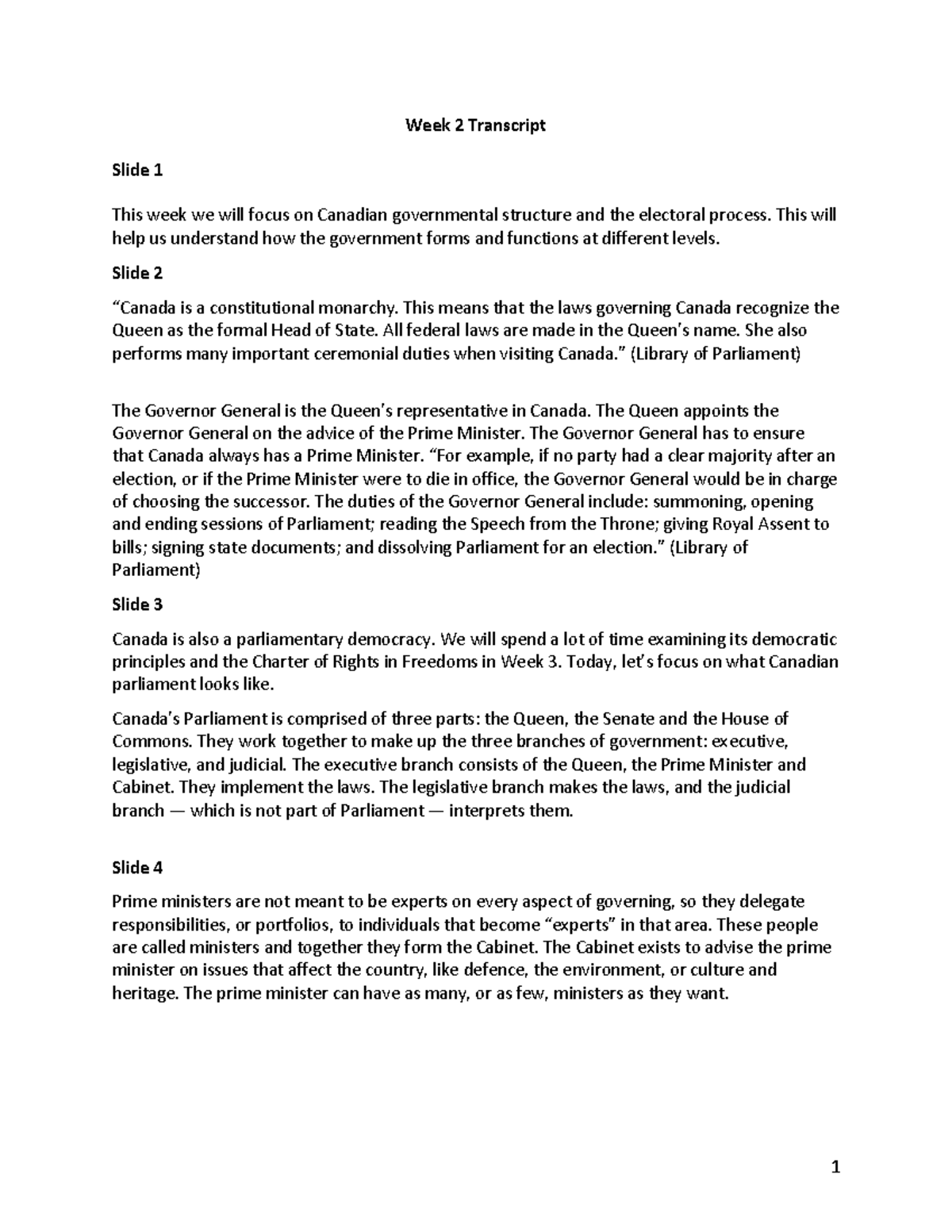CAN149 Week 2 Transcript - Week 2 Transcript Slide 1 This week we will ...