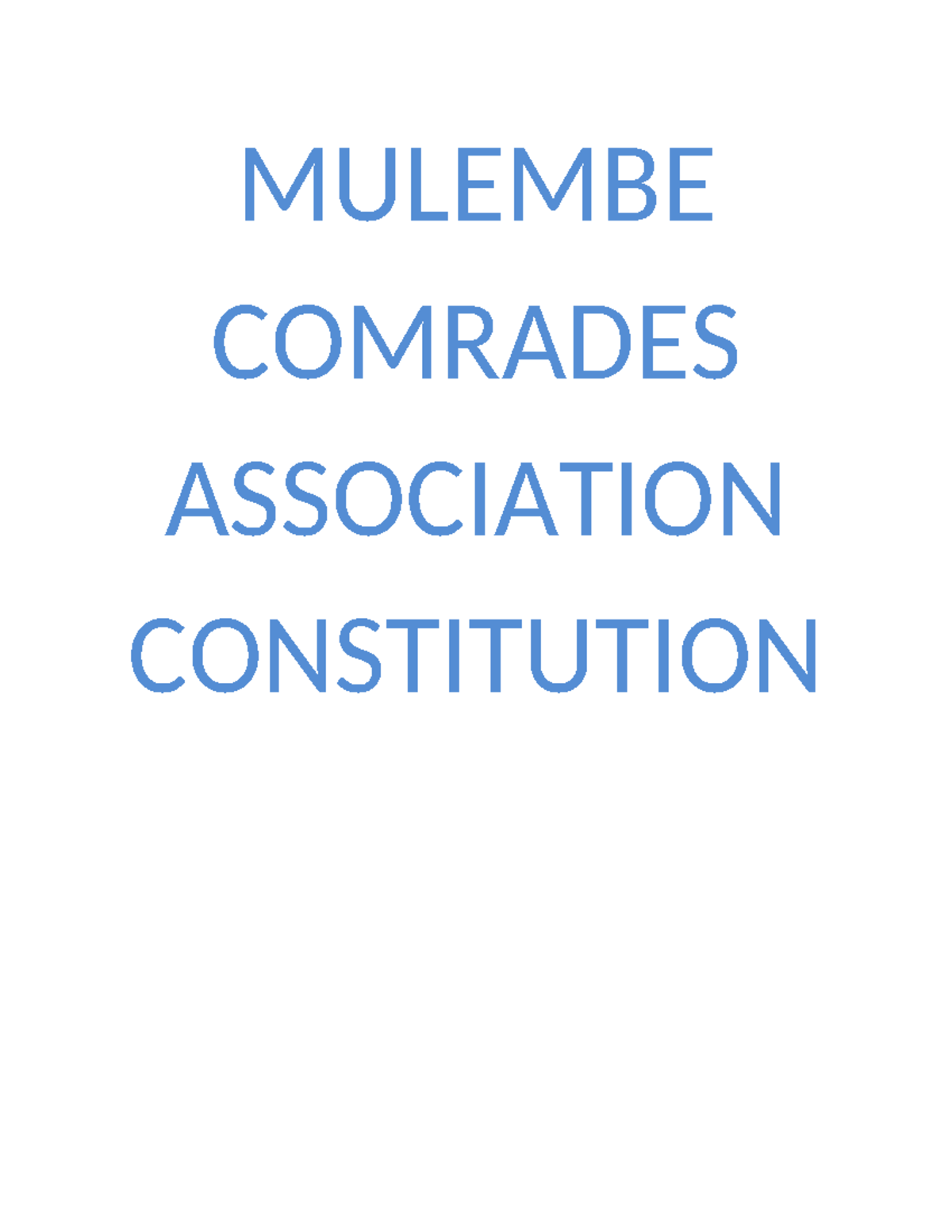 MCA Constitution: Guiding Principles and Objectives of the Association ...