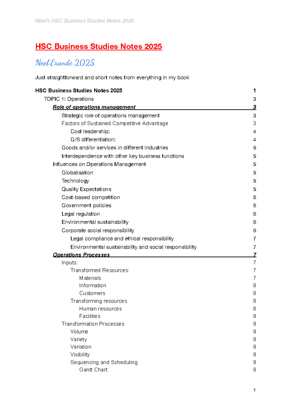 HSC Business Studies Notes 2025: Comprehensive Study Guide - Studocu