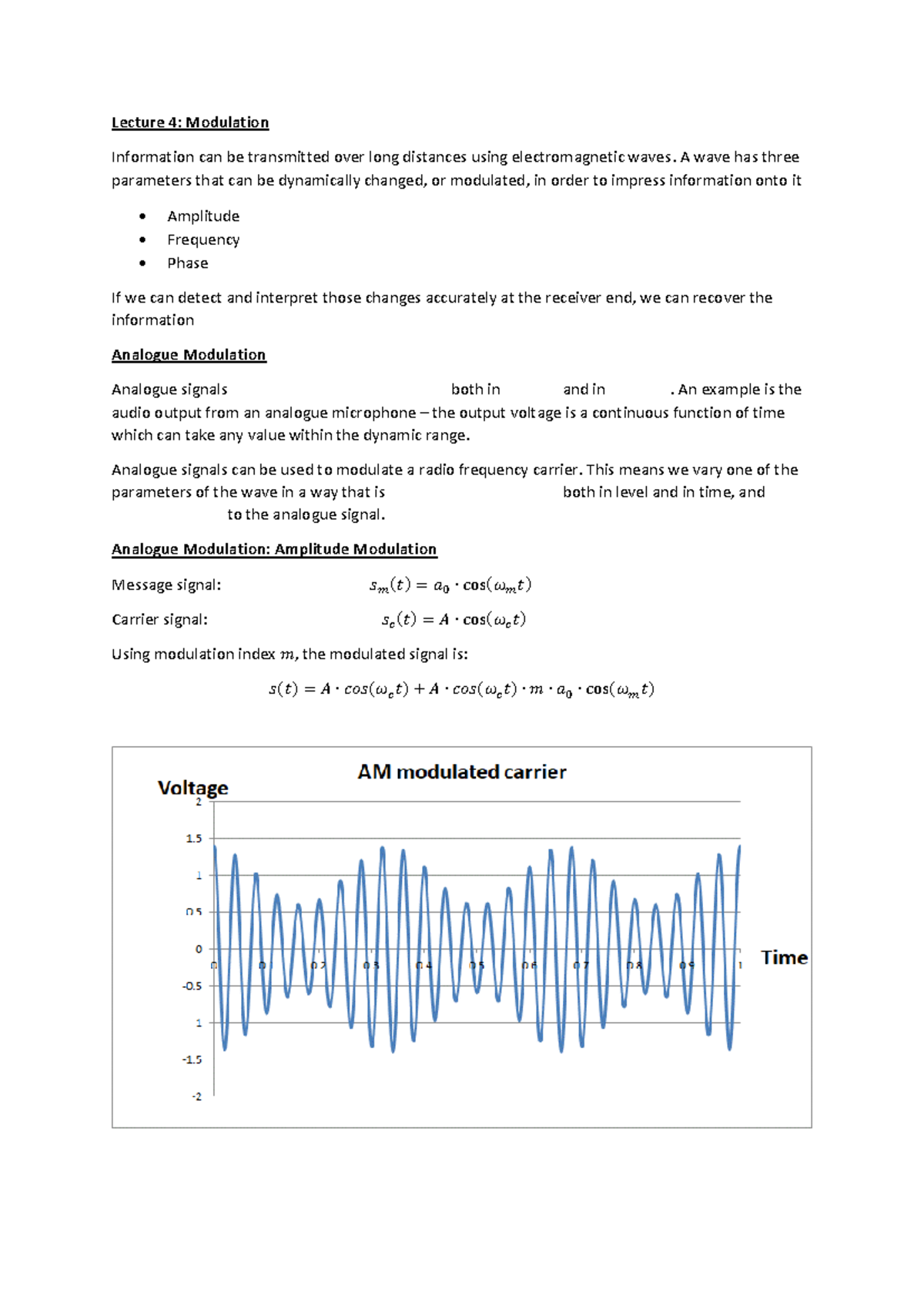 Lecture-4-Handout - Lecture 4: Modulation Information can be ...
