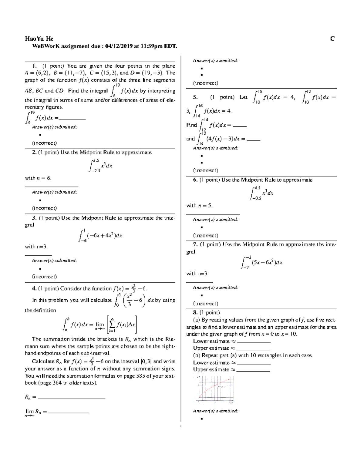 Course Outline for MATH 205: Differential & Integral Calculus II ...