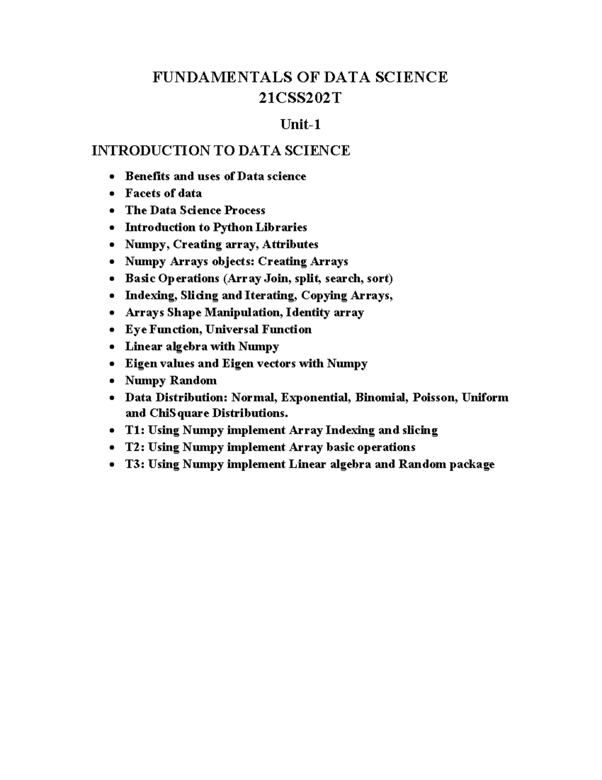 Unit 4 FDS Notes: Data Handling, Techniques & Pandas Overview ...