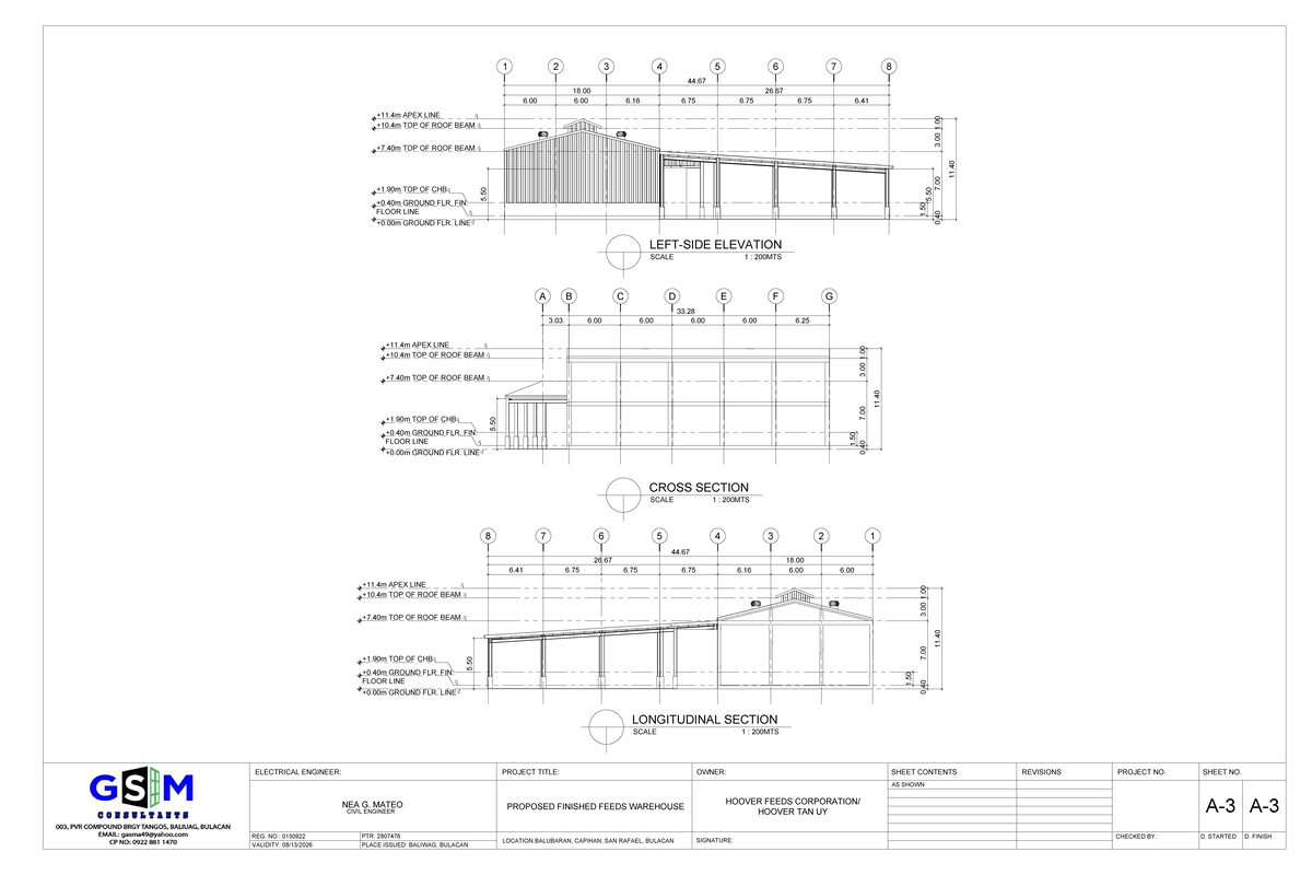 A-3 Proposed Finished Feeds Warehouse Plans and Sections - Studocu