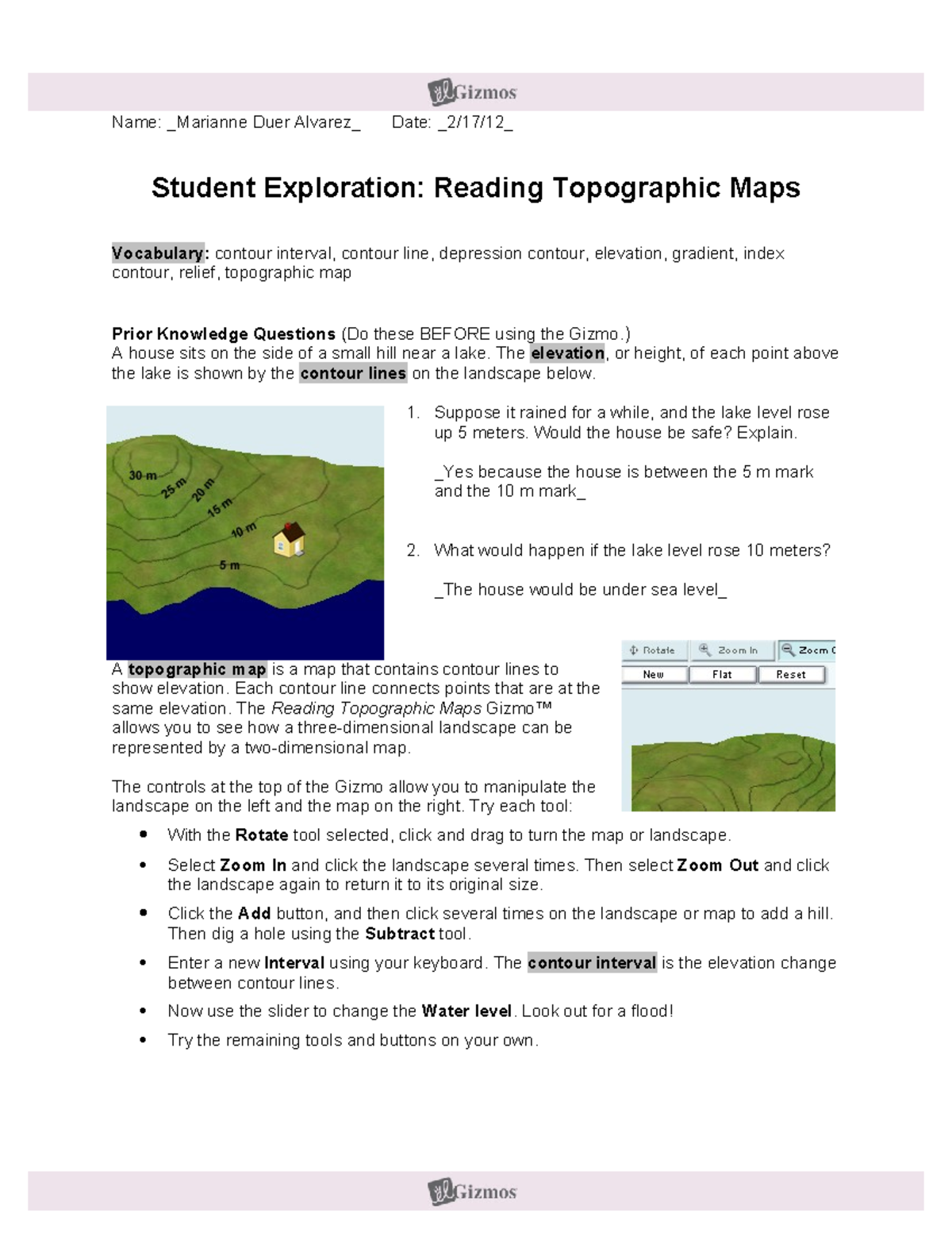 Exploring Topographic Maps: Student Guide - GEO 101 - Studocu