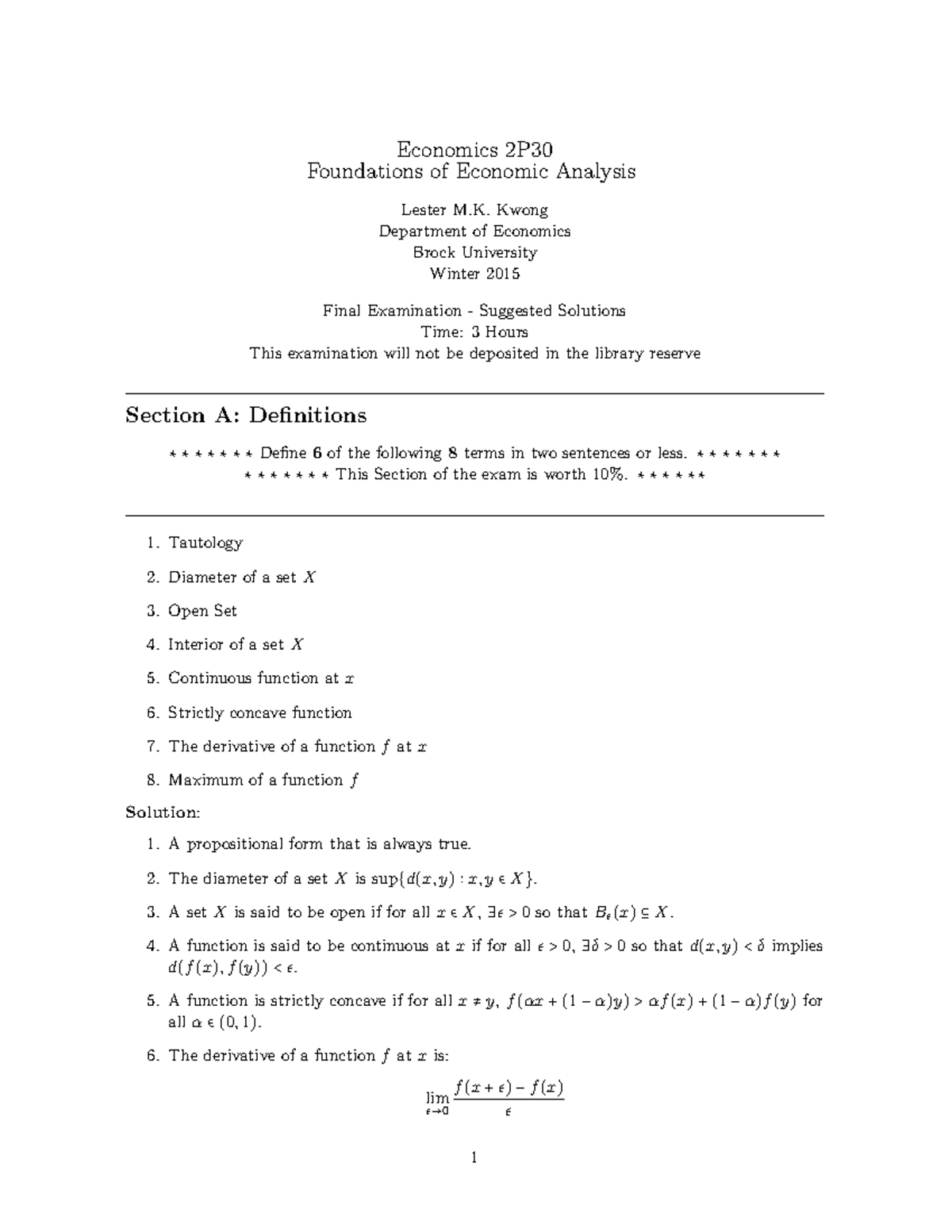 Final 1 9 April 2016, questions and answers - Economics 2P Foundations ...
