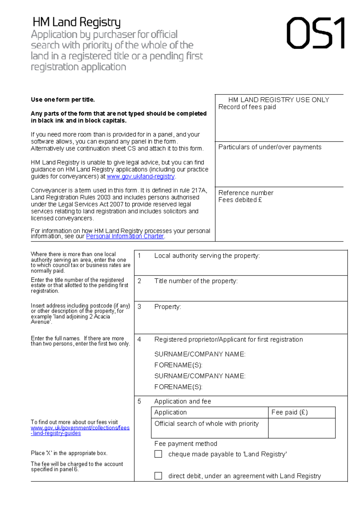 HM Land Registry Application Form Guidance - Task 2 Completion - Studocu