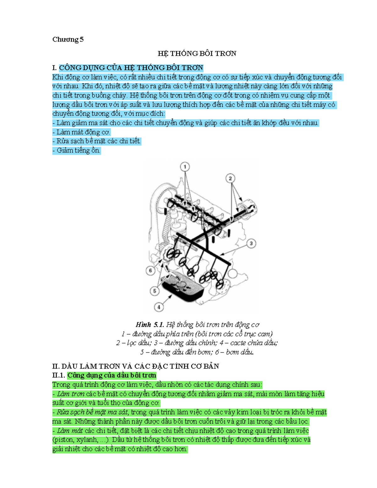 Chương 5: Hệ Thống Bôi Trơn và Công Dụng Của Nó - Document Preview