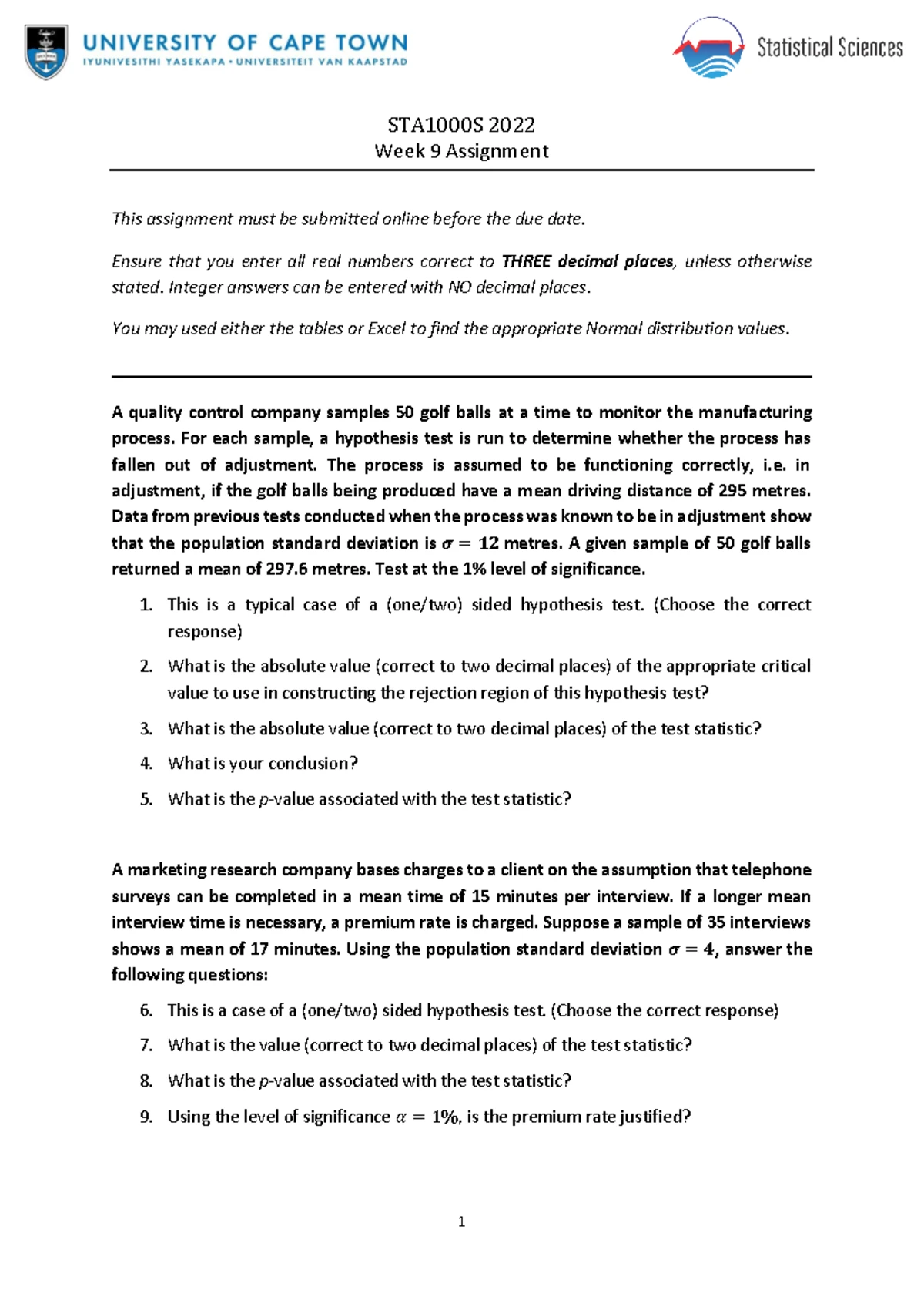 STA3036S-2018 - Past Paper: Linear Programming Techniques - Studocu