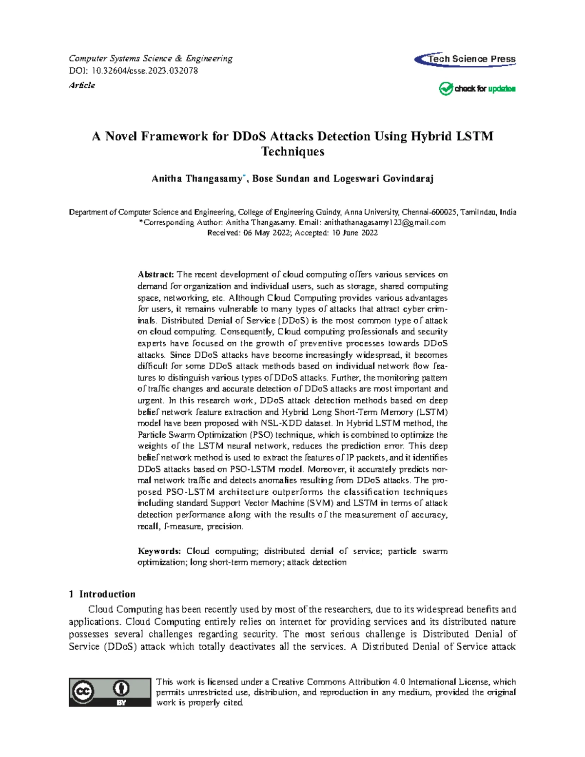 An Explanation of the LSTM Model Used for DDo S Attacks Classification ...