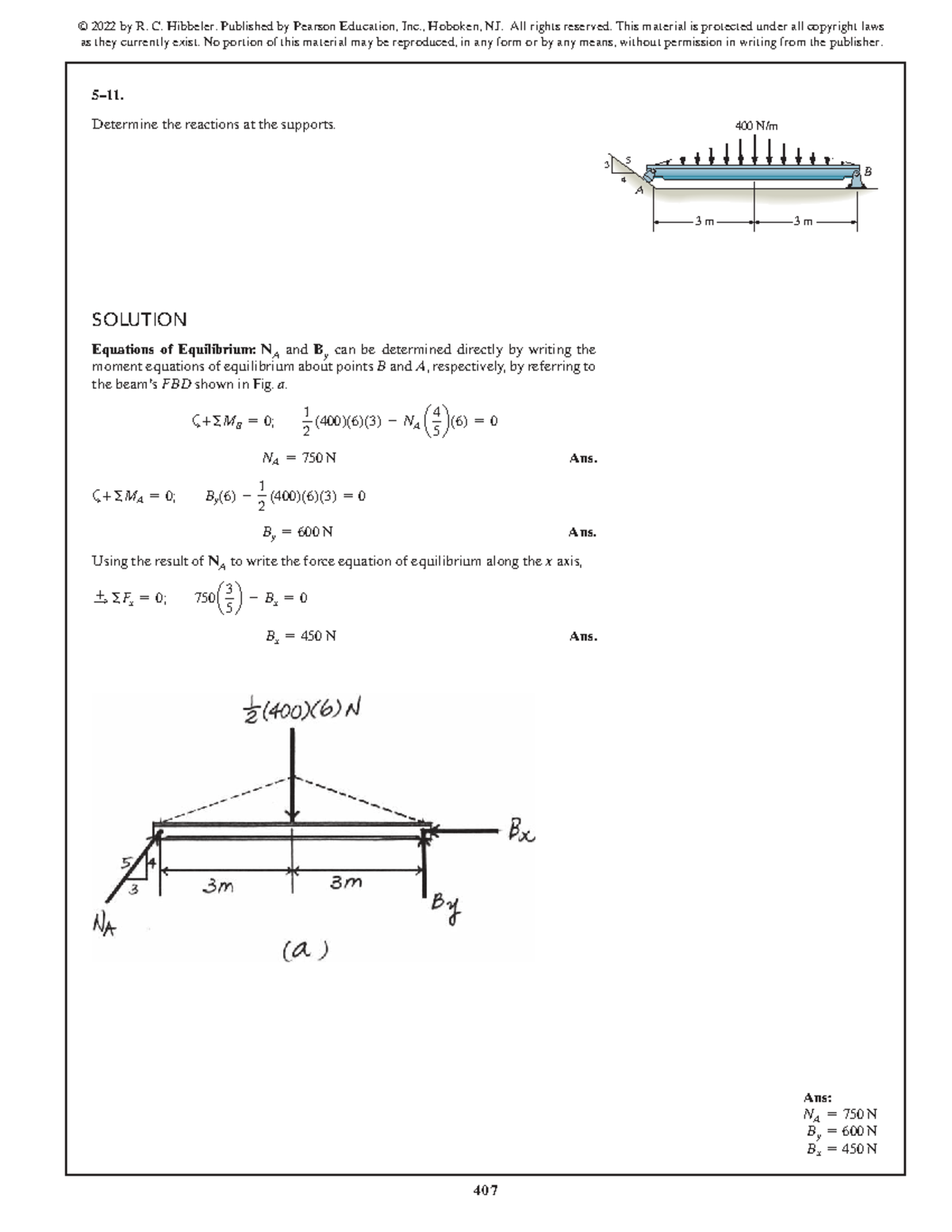 SWK 15th Ed Solution Manual - Part 204: Support Reactions Analysis ...