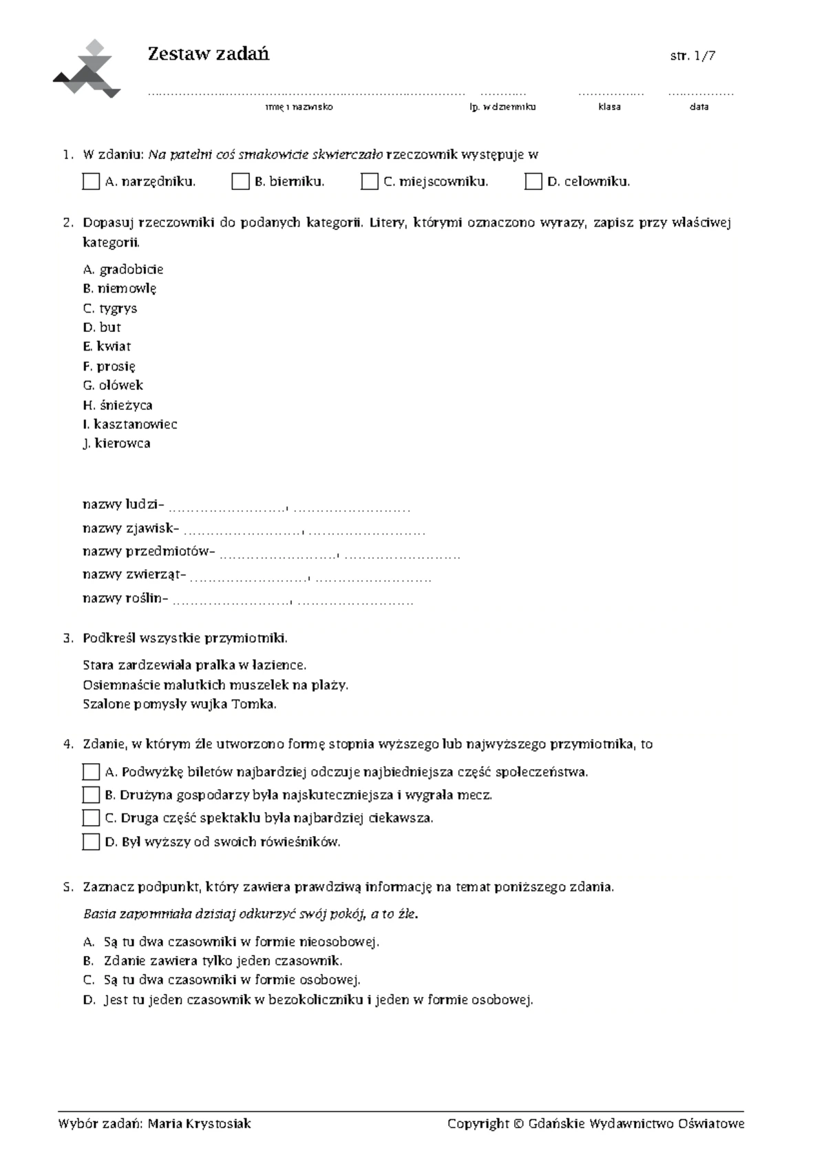 Sprawdzian Z Rodziału 3 New Voices 2 Gim www.studocu.com