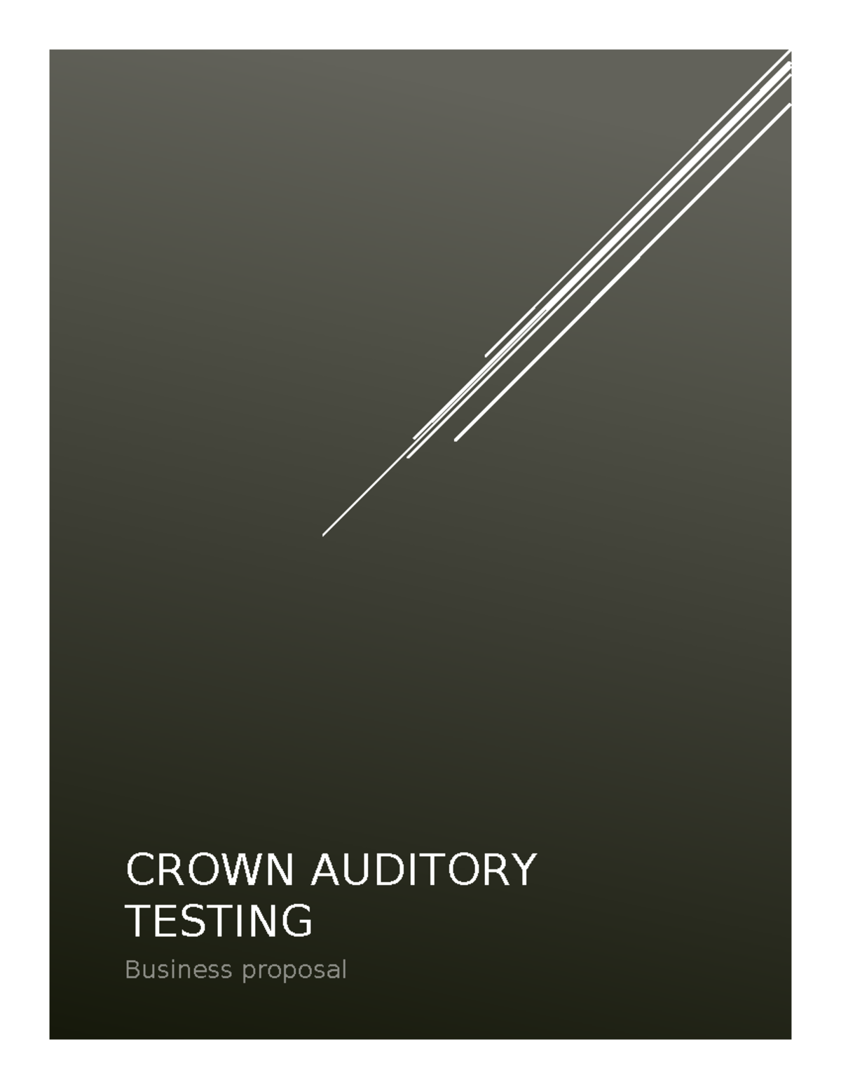 IL WD19 4a Business Proposal for Crown Auditory Testing Device - Studocu