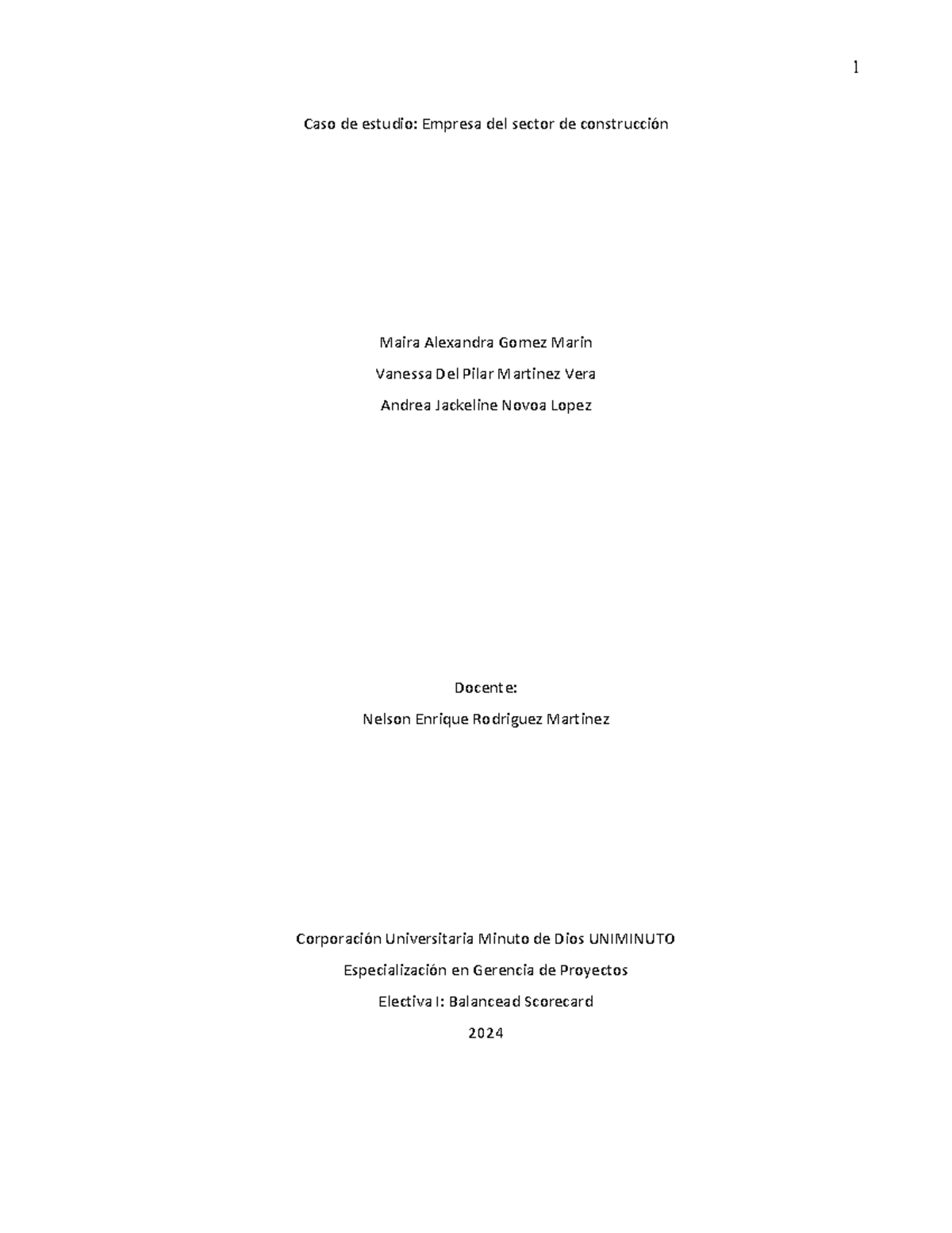 Estudio de Caso CMI - Actividad Semana 8: Implementación y Mejora Sostenible - Document Preview