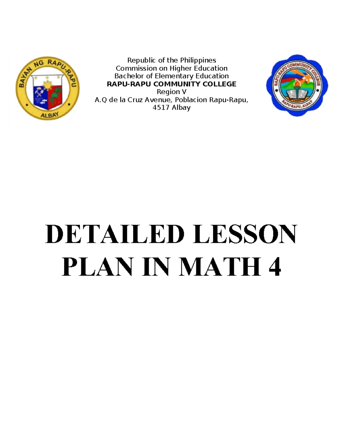 Lp-math - Here is your COMPLETE and FULLY DETAILED Grade 4 Lesson Plan ...