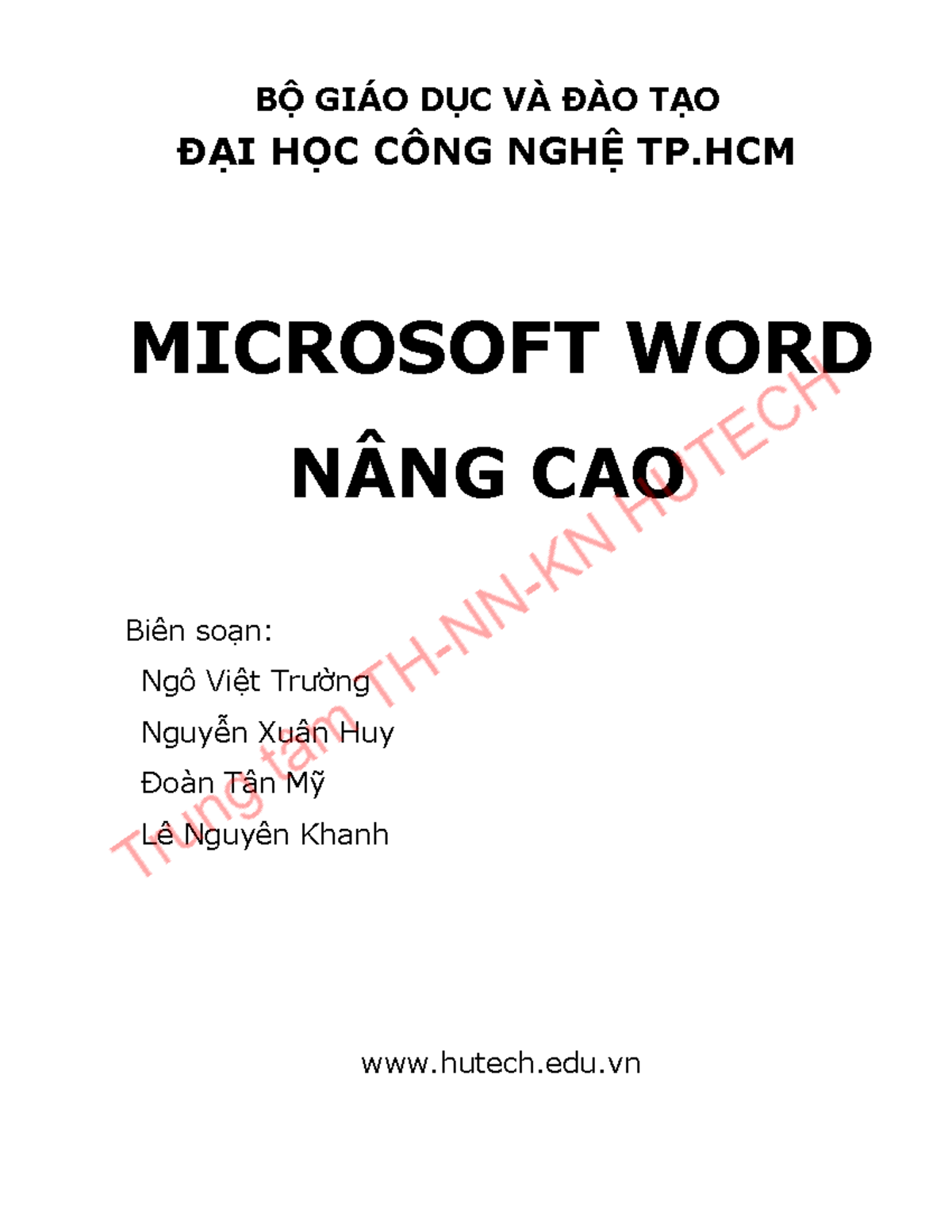 Giao Trình MSWord NC - Học Tập Nâng Cao Về Microsoft Word - Document Preview