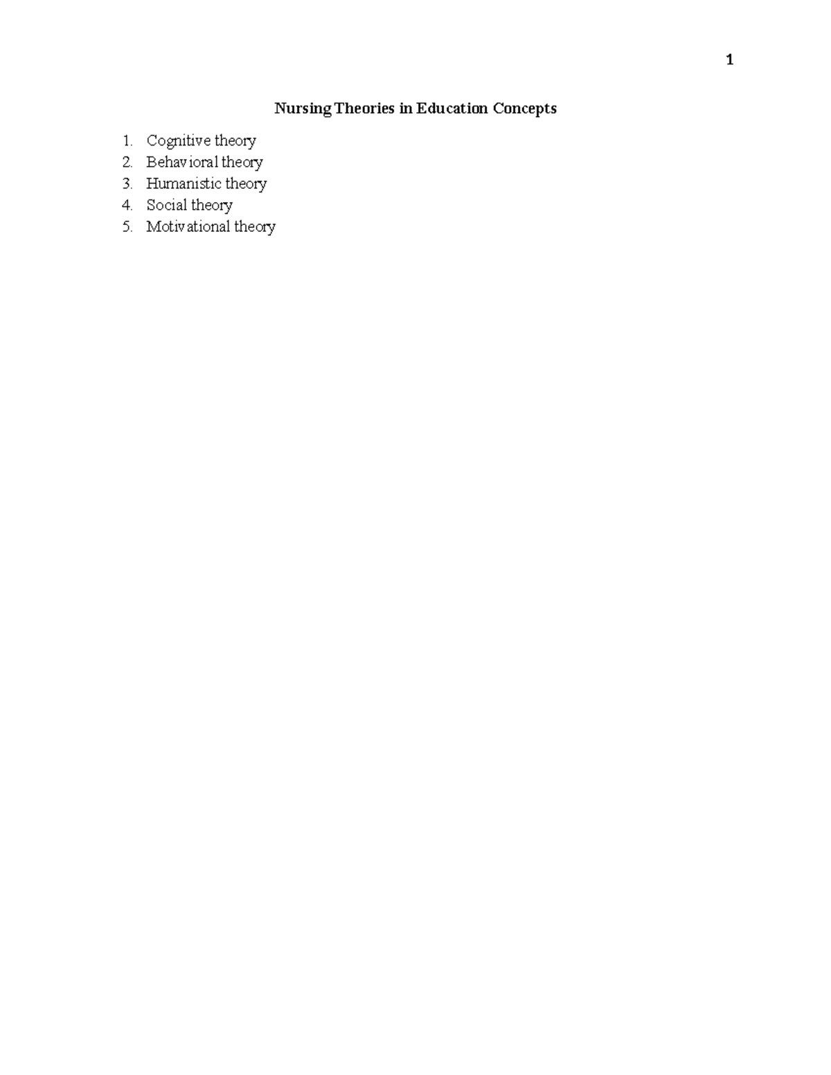 Nursing Theories in Education: Key Concepts and Theoretical Frameworks ...