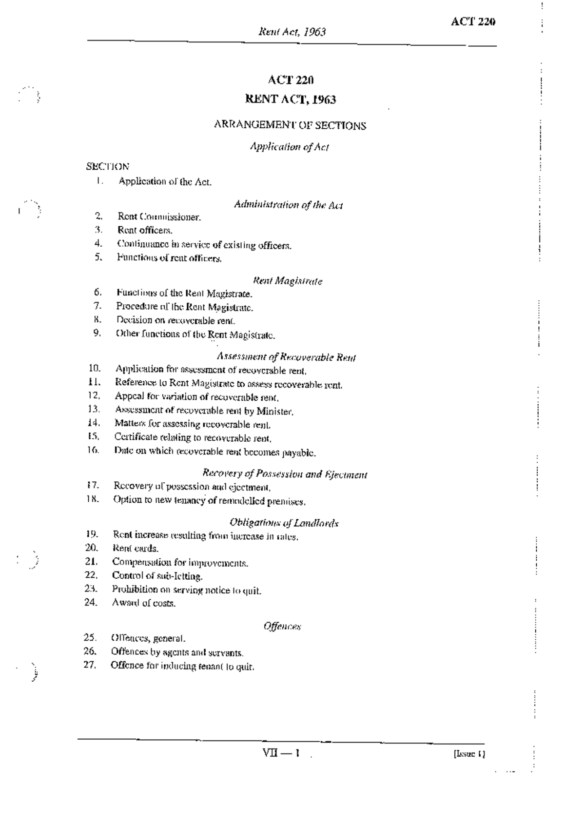 ACT 220 Rev Ed - Comprehensive Overview of the Rent Act, 1963 - Studocu