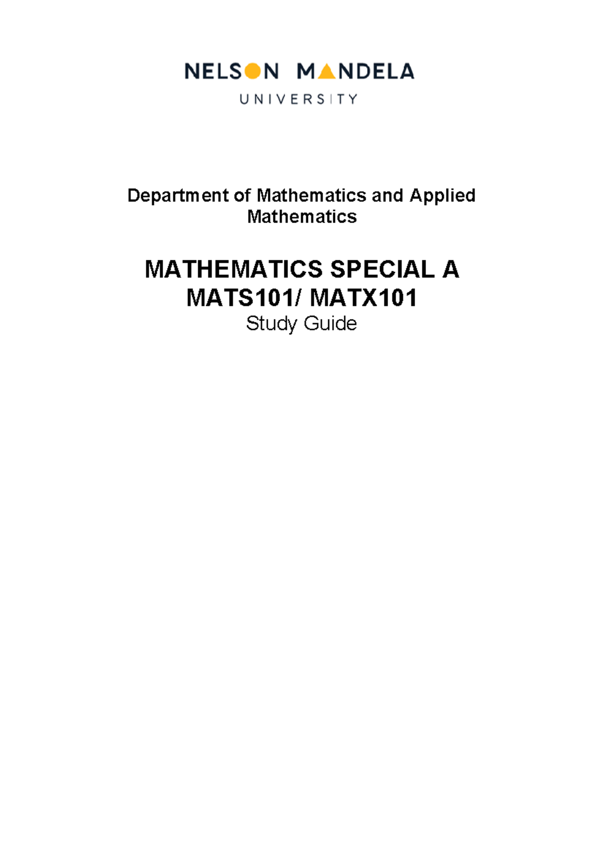 MATS101 Final Study Guide 2023: Key Concepts & Problem Solutions - Studocu