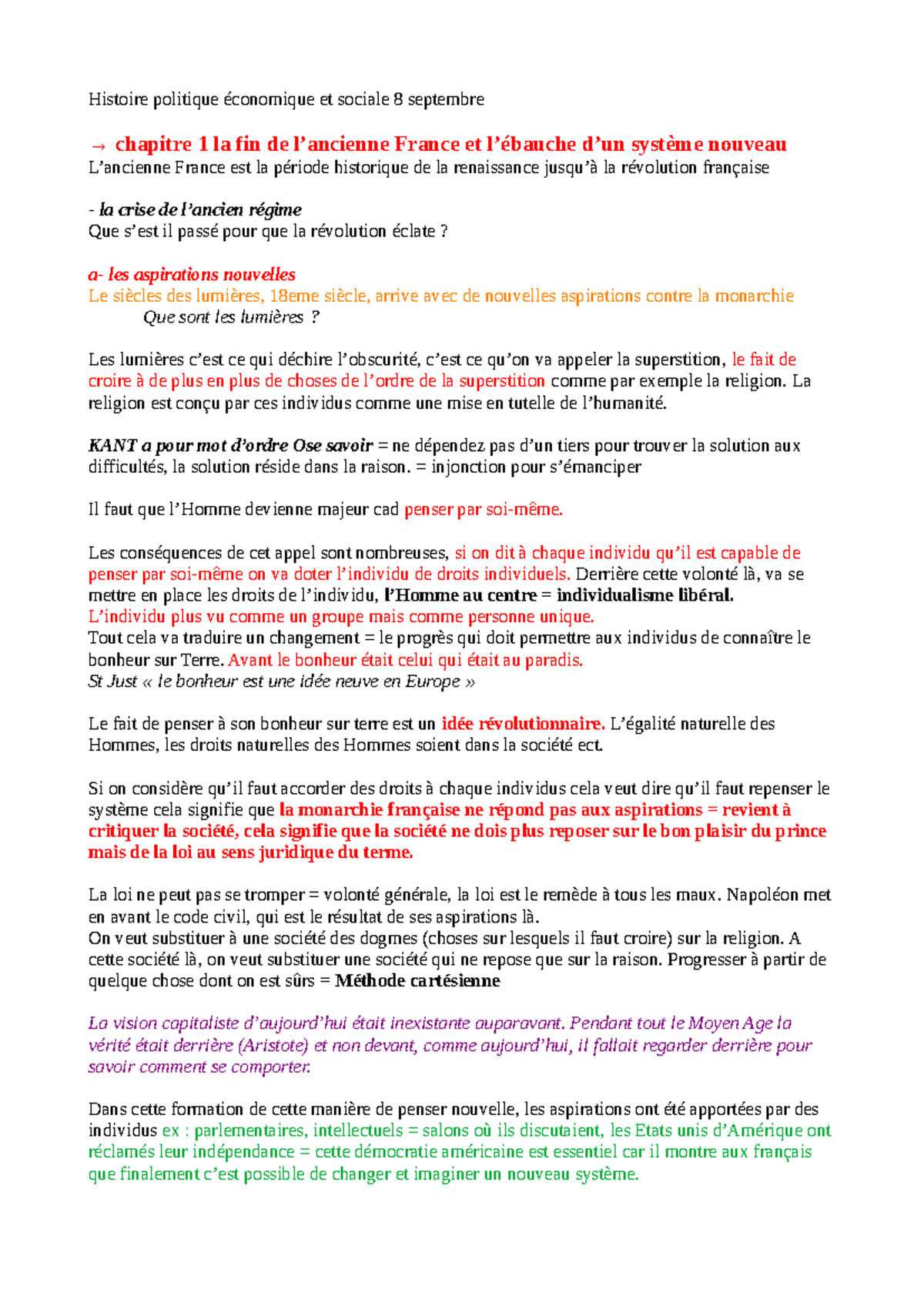 Histoire politique économique et sociale - La religion est conçu par ...