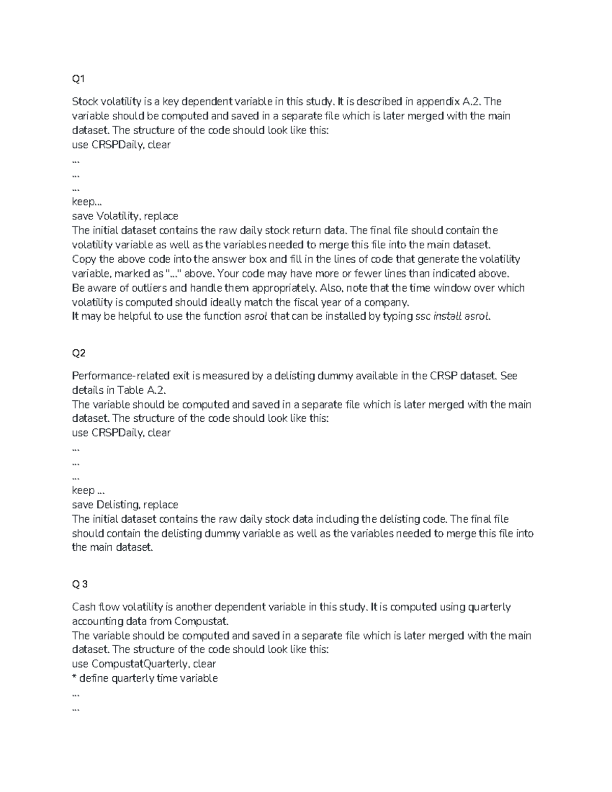 Task 2 - Main Assignment Code Snippets for Stock & Accounting Data ...