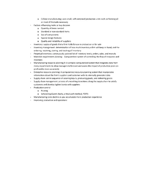 Supply Chain Management - Study Notes & Assignments - Studocu
