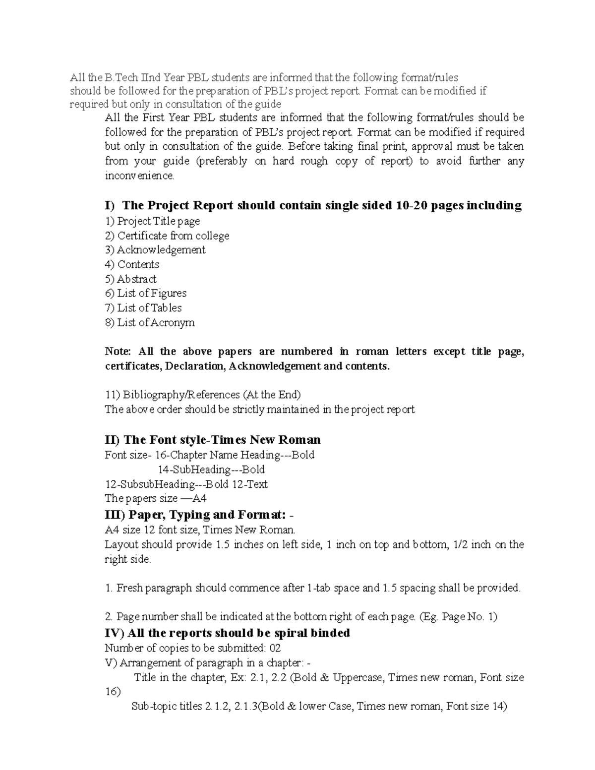 PBL Report Format Guidelines for B.Tech IInd Year (B20EC08) - Studocu