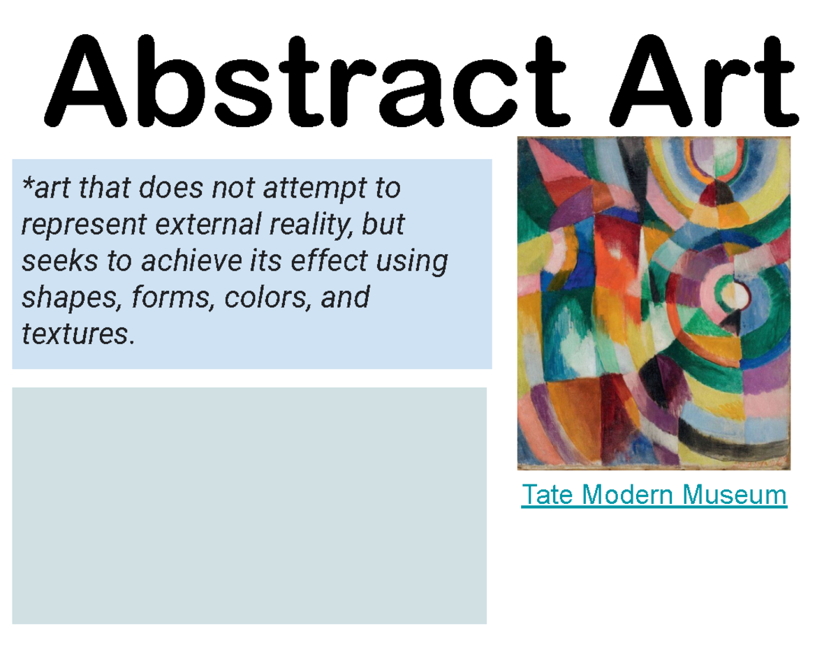 Abstract Art & Music: A Creative Exploration Assignment - Studocu