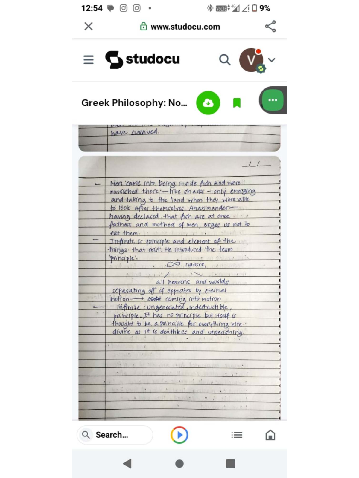 Greek Philosophy Notes: Insights and Concepts (Course 1254) - Studocu