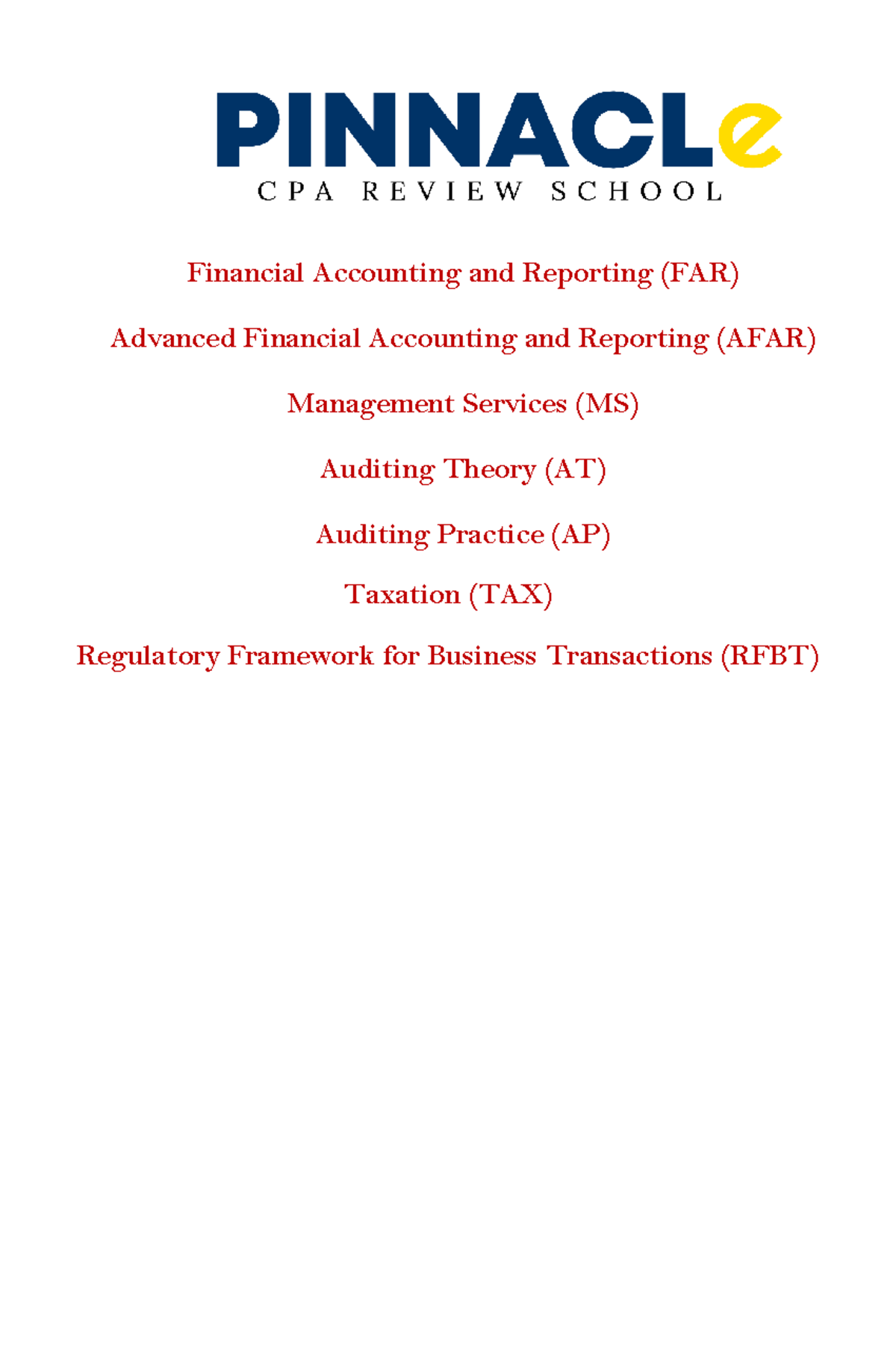 FAR-HO - reviewer in far - Financial Accounting and Reporting (FAR ...