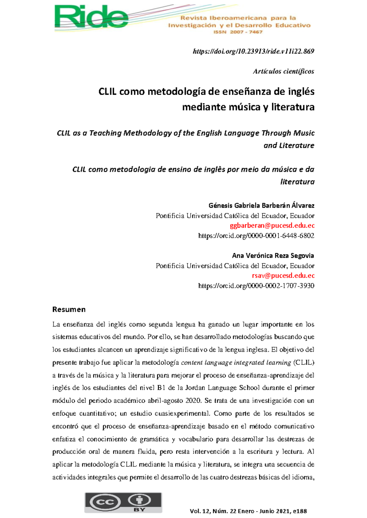 CLIL Methodology in English Teaching: Music & Literature Integration ...