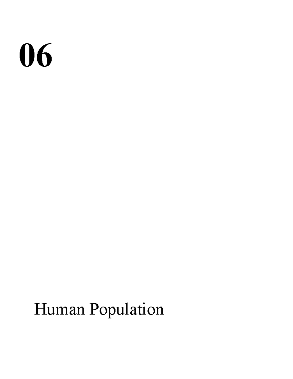 Chapter 06: Human Population Dynamics and Environmental Impact - Studocu