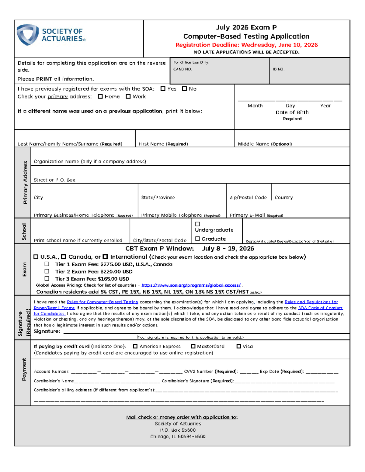 July 2026 Exam P Application Registration Instructions - Studocu
