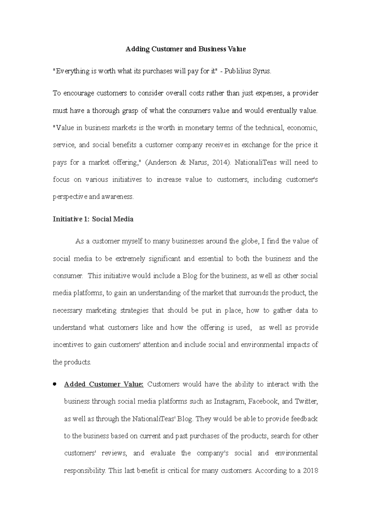 Module 6: Enhancing Customer Value through Social Media and Quality ...
