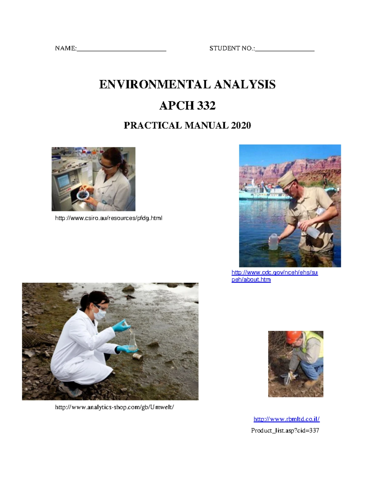 CHEM310 Inorganic Chemistry Practical Manual 2020 Edition - Studocu