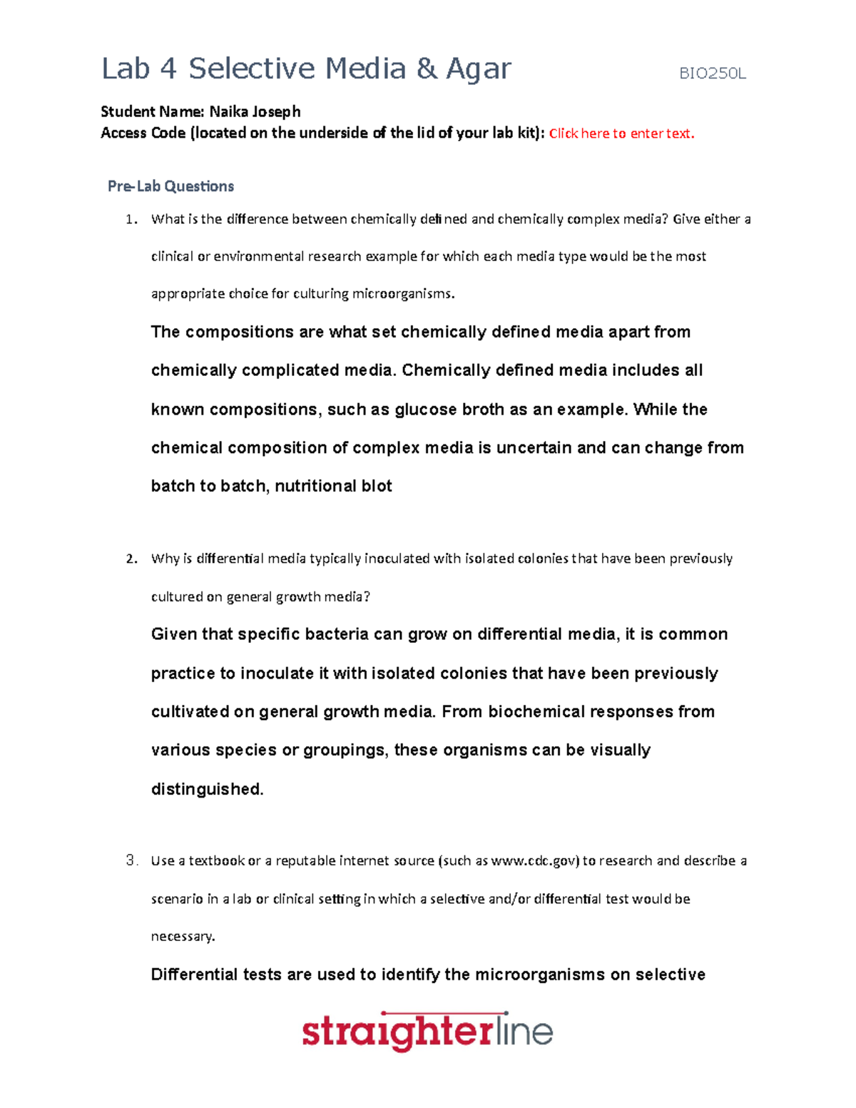 Microbiology 4 - Lab 4: Selective & Differential Media Exploration ...