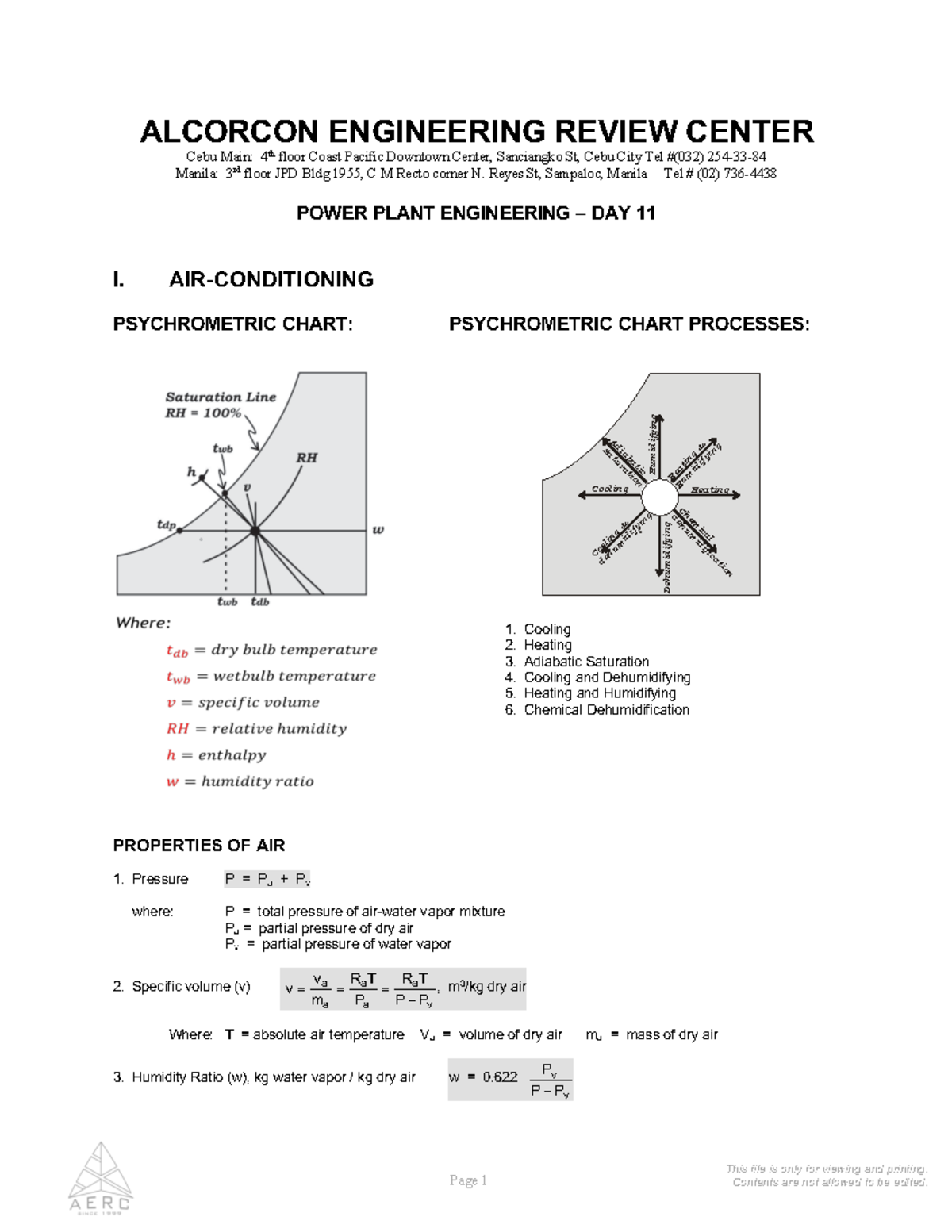 PPE Day 11 - Airconditioning - This file is only for viewing and ...