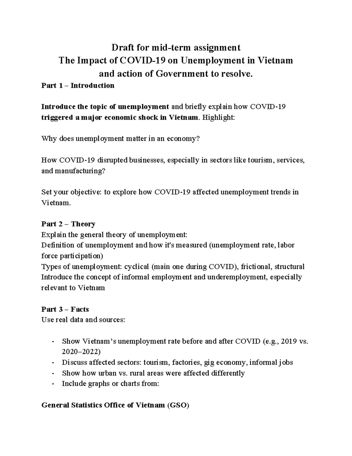 Mid-term Assignment: The Impact of COVID-19 on Unemployment in Vietnam ...