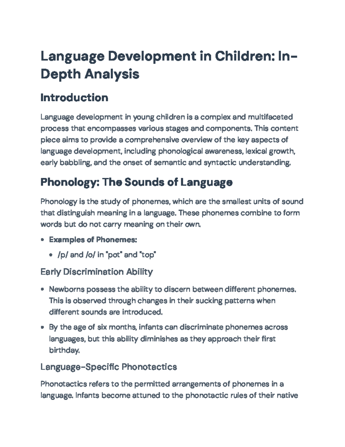Language Development in Children: A Comprehensive Overview - Language ...