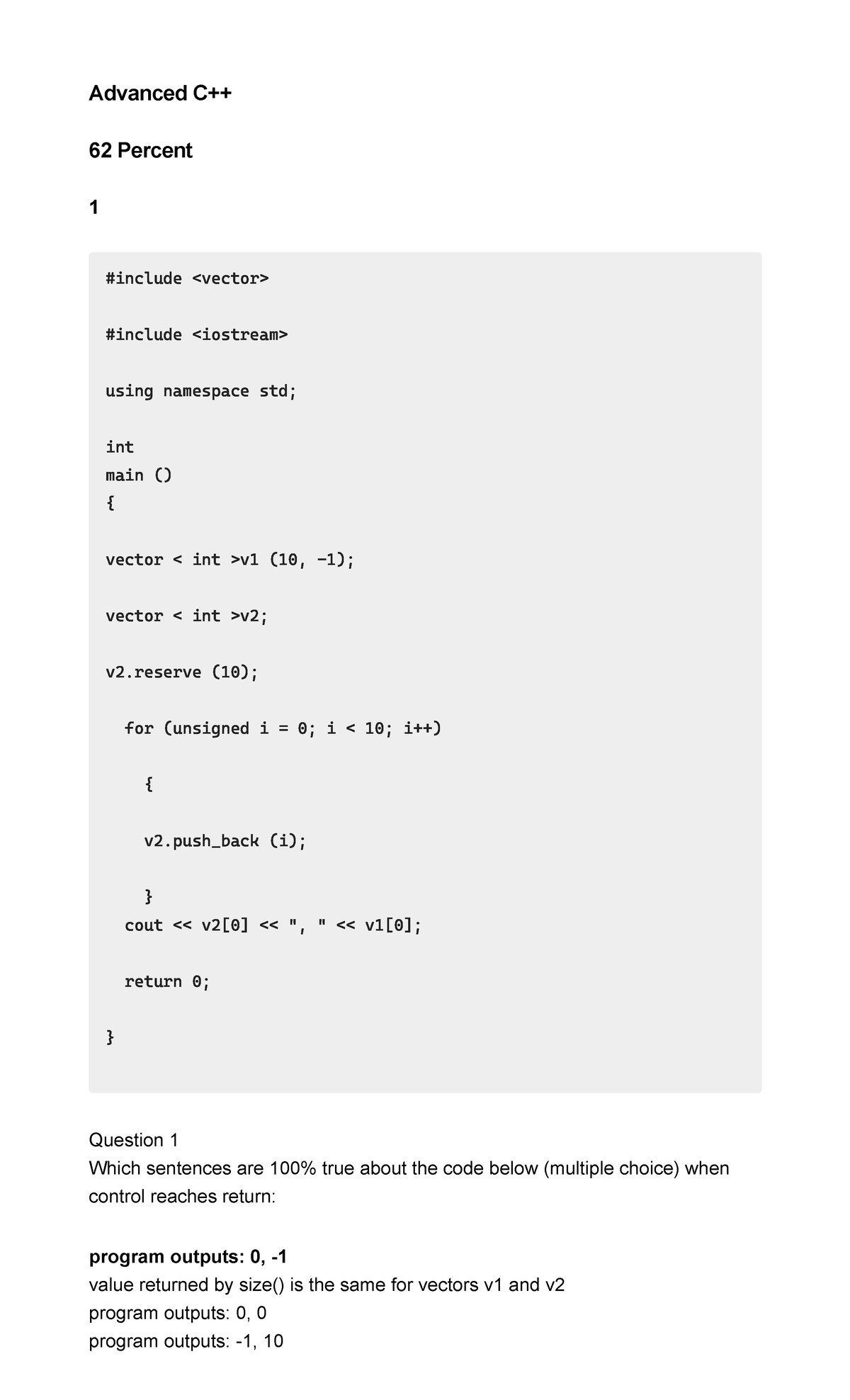 Advanced C++ - fewrfg rfewrf3rwf3 r3grf - Advanced C++ 62 Percent 1 ...