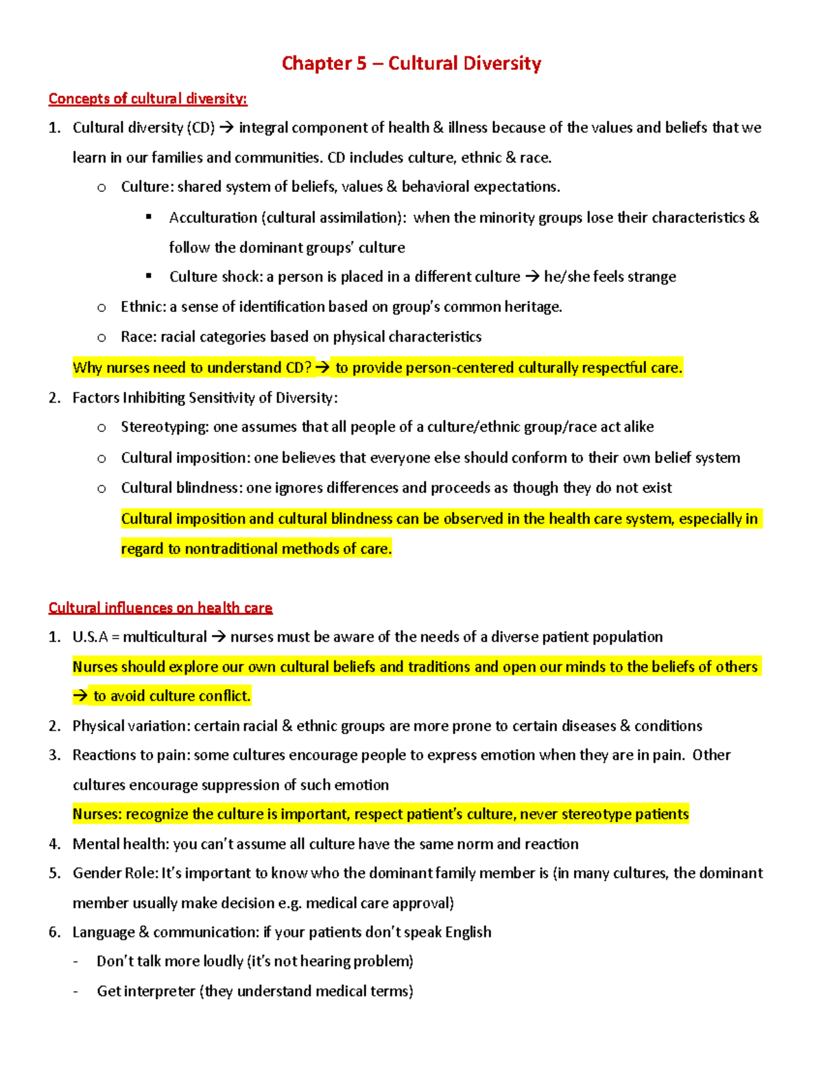FN Chapter 5 - Fundamentals of Nursing: the Art and Science of Nursing ...